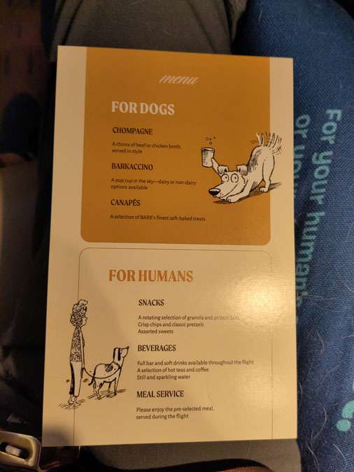 Menu for dogs and humans