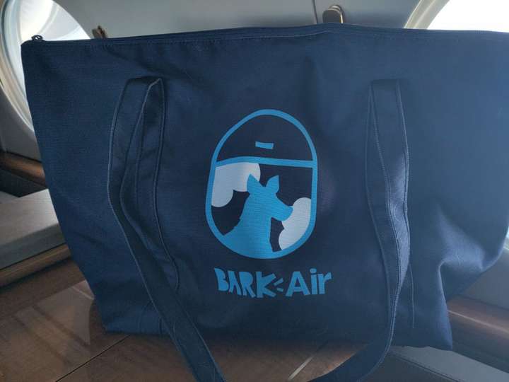 Gift bag with Bark Air logo