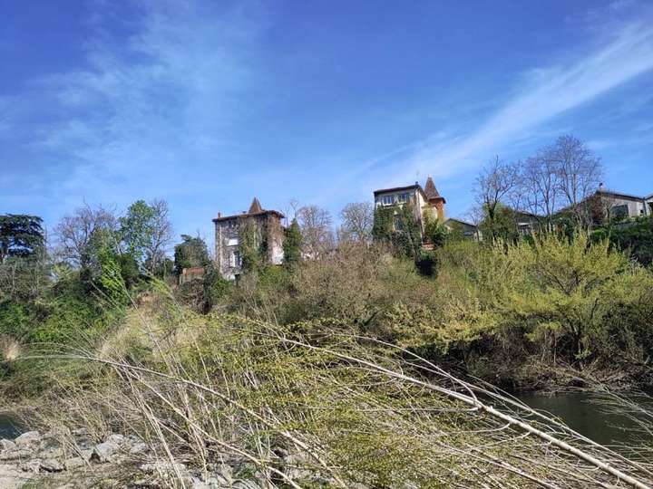 Buildings across a river