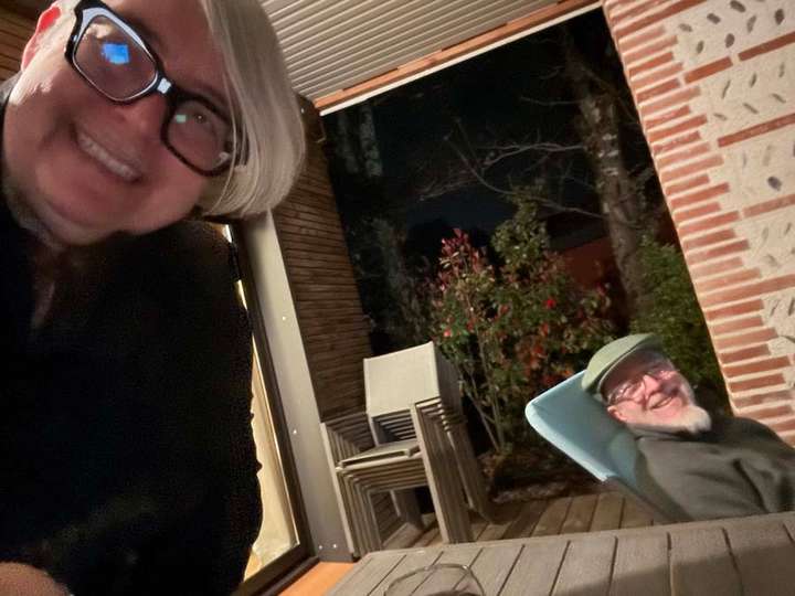 Laura and Reuben on deck