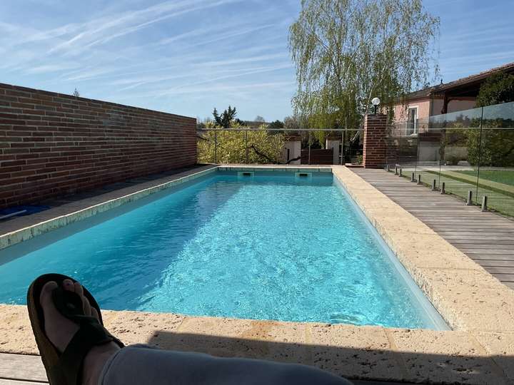 View of rectangular pool