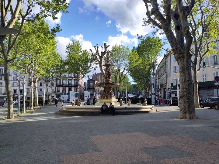 Park with fountain