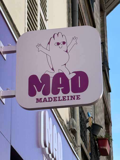 Madeleine shop sign