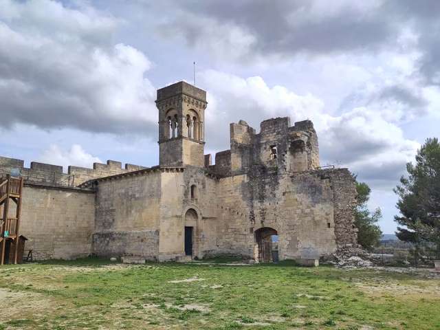 The keep of the fortress of Beaucaire, France.
